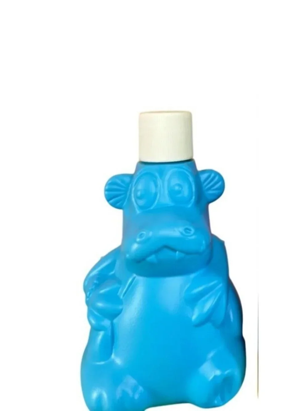Sudsy Sinclair Blue Dinosaur Kids Liquid Soap Dispenser Set Avon Vintage 1980